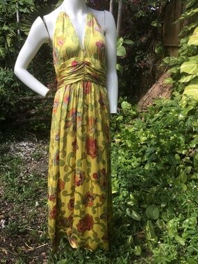 Vintage silk fabulous Trina Turk halter dress